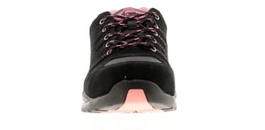 Tradesafe Womens Safety Shoes Trainers Force Suede Leather Lace Up black