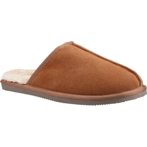 Hush Puppies Heren Coady Suede Slippers (Tan)