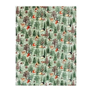 furn. Lodge Wood Sherpa Fleece Throw