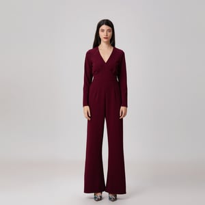 Jumpsuit met V-decolleté