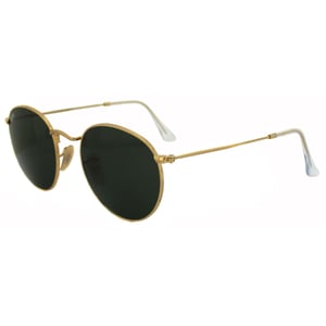 Ray-Ban Sunglasses Round Metal 3447 001 Gold Green 50mm