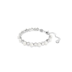 Swarovski 'Matrix Pearl' Dames Basis Metalen Armband - Zilver 5689625