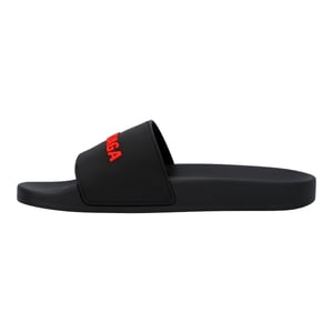 Balenciaga Logo Band Gummi Sandaler Svarta
