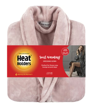 Heat Holders - Fleece morgonrock för damer för vinterbruk - Dusty Pink