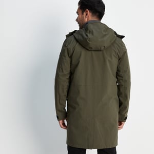 Glenton Mens Long Waterproof Jacket Moss Green