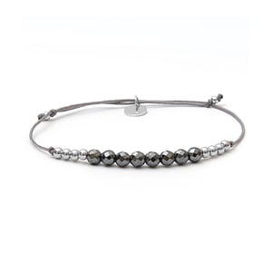 Luxenter 925 Sterling zilveren armband met gerhodineerde hematiet - Sunya