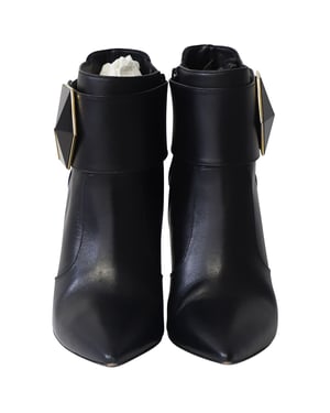 Nicholas Kirkwood Hexagon Ankle Boots in Black Leather