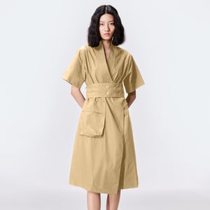 Kimono omlottklänning i bomull