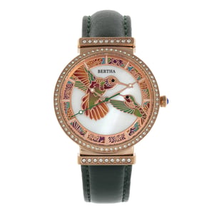 Bertha Emily Moeder van Parel Lederen Horloge met Band