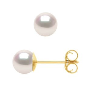 Akoya Parel Oorbellen Ronde 5-6mm 18K Yellow Gold