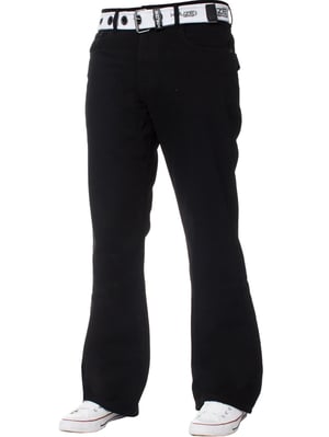 Kruze Mens Bootcut Denim Jeans