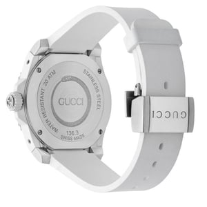 Gucci YA136330 Dive White Snake Motif Dial Herenhorloge