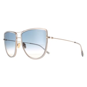 Tom Ford Aviator Womens Shiny Rose Gold Smoke Gradient Tina FT0759