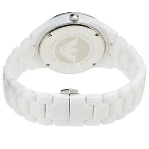 Emporio Armani AR1456 Ceramica Kristal Wit Dames Horloge