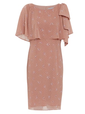 Claren Floral Spot Chiffon Dress