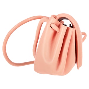 Bottega Veneta Kleine Beak Crossbody Bag in Roze Leer