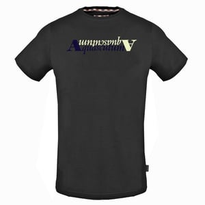 Aquascutum Reflectie Logo Zwart T-shirt