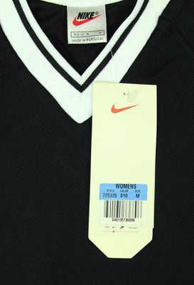 Nike Dri-Fit Tränings T-shirt Kortärmad V-Neck Svart Dam Gym Topp 229326 010