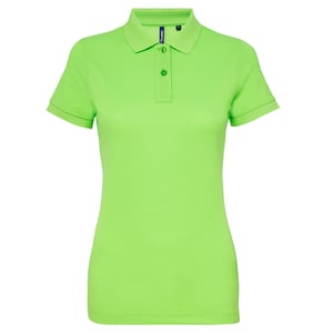 Asquith & Fox Dames/dames Performance Blend Poloshirt met korte mouwen (Neon Groen)
