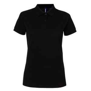 Asquith & Fox Womens/Ladies Short Sleeve Performance Blend Polo Shirt (Black)