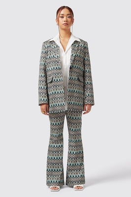 Gardenia Slim Fit Blue Cotton Jacket
