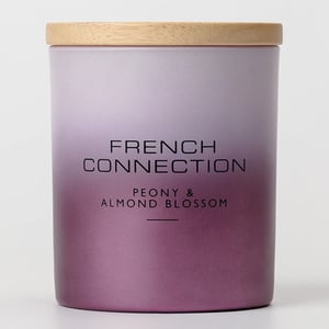 French Connection Metallic Collection Peony & Almond Blossom Candle 206g