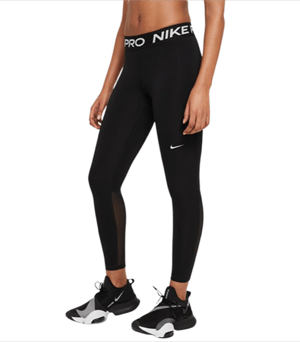 Nike Pro Dam Svarta Hög Midje Crop Leggings