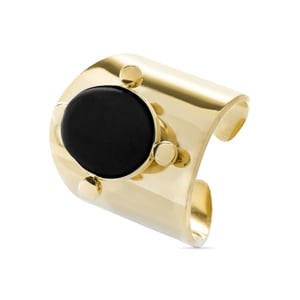 Luxenter Onyx ring afgewerkt in 18K geel goud - Rhumo