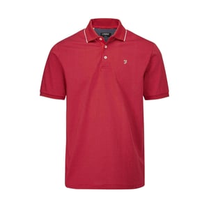 Farah Heren Ferris Poloshirt (Nar Rood/Wit)