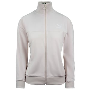 Puma Zip Up Track Jacket Long Sleeve Cream Womens Track Top 595943 23