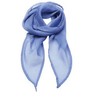 Premier Unisex Adult Colours Chiffon Scarf (Mid Blue)