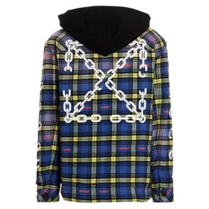 Off-White Arrow Padded Flannel Dusty Blue Jacket