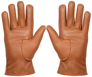 Dames Tan leren thermische handschoenen