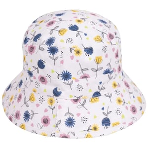 Trespass Barn/ungdomar Zebdee Floral Bucket Hat (Vit/Blå/Gul)