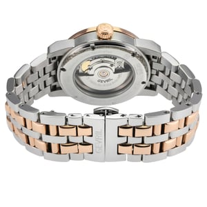 Gevril Men's Madison Moon phase Open Heart Silver/Black Dial, Rose Gold Stainless Steel Swiss Automatic Sellita SW285-B Watch