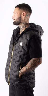 D Rock Mens Bodywarmer Quilted Hooded Padded Gilet