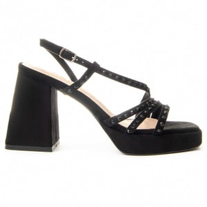 Montevita Högklackad Sandal Festsand2 Svart