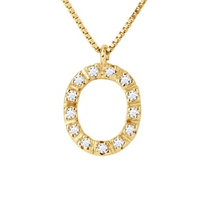 Collar ABC Diamonds 0,07 Cts letter "O" 18 karaats geel goud