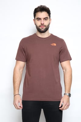 The North Face verticaal T-shirt in paars/oranje