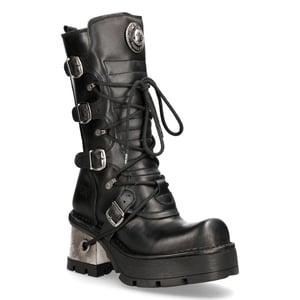 New Rock läderstövlar för kvinnor - Gothic Mid-Calf Boots-373-S33