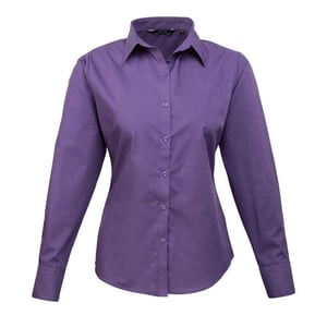 Premier Dames popeline blouse met lange mouwen
