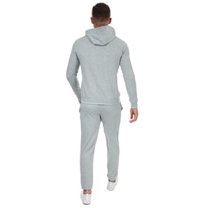Armani Exchange herenhoodie met rits en logo in grijs