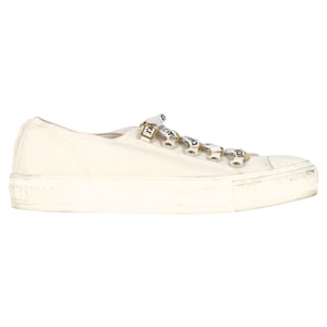 Christian Dior Walk’N’Dior Sneakers i vitt bomullscanvas