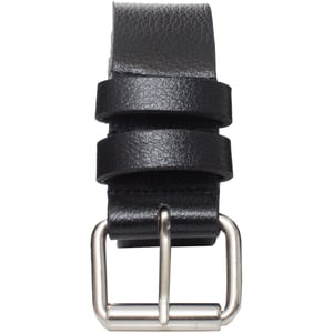 Kruze Mens Black Leather Belt