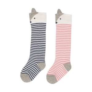 Kite Clothing 2 Pack Fox Socks Pink