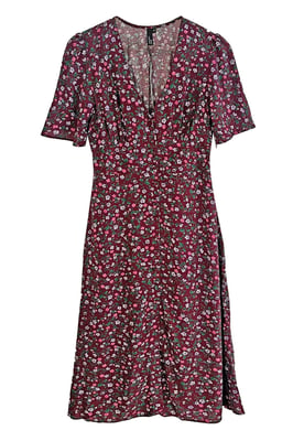 Nobody's Child Floral Button Down Midi Tea Dress