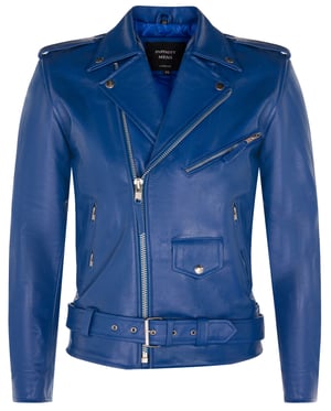 Leather Brando Biker Rock Motorcycle Hide Jacket