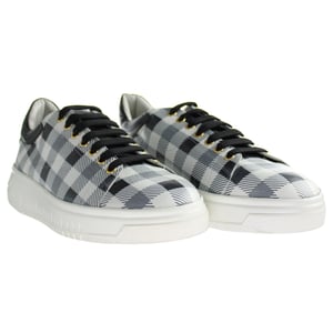 Emporio Armani Geruite Heren Zwart/Wit Sportschoenen