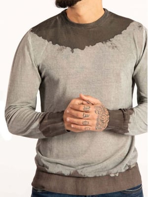 Takeshy Kurosawa Pullover Tintura Shibori Herr Grå