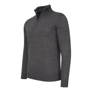 Cappuccino Italia Tröja Bergamo Zip Pullover Grå